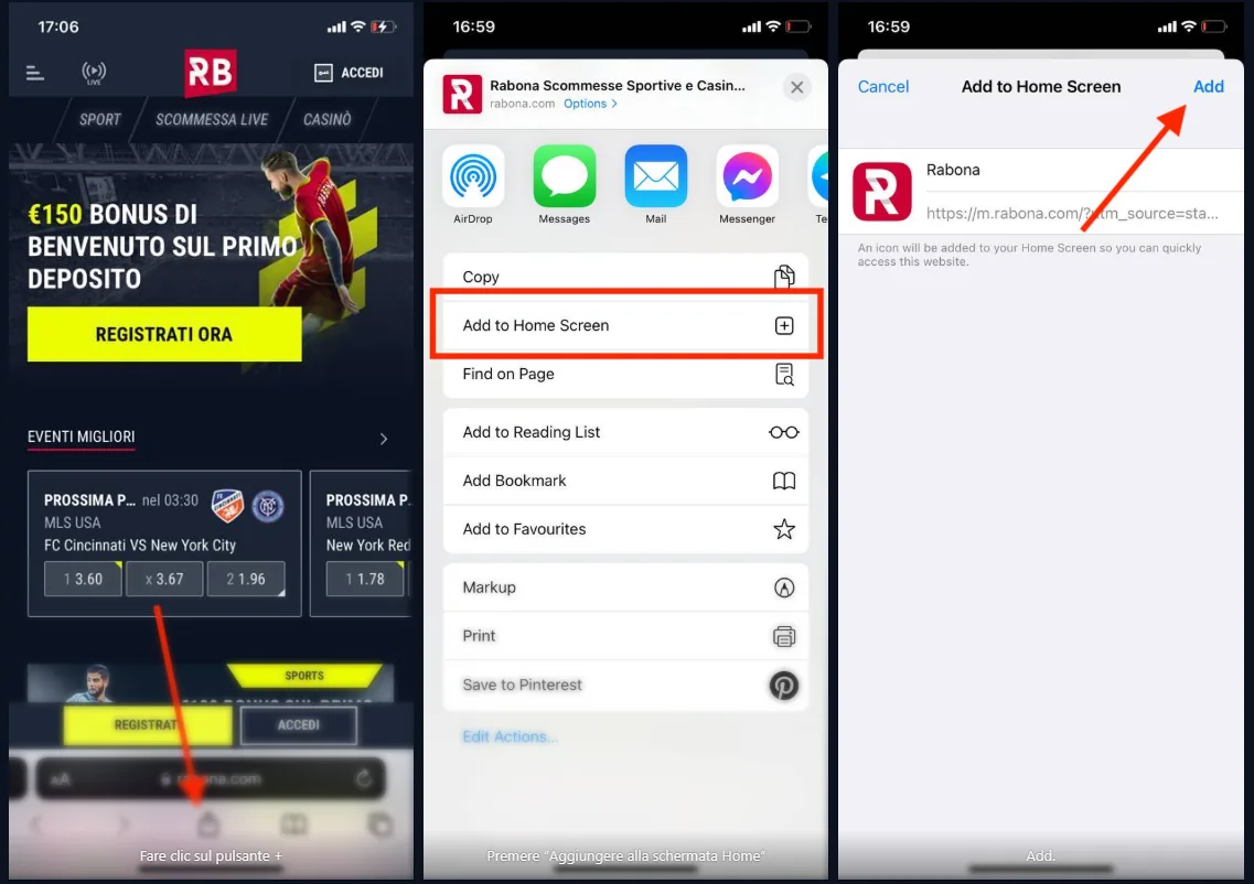 Rabona App iOS Installation